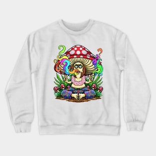 Psychedelic Hippie Mushroom Crewneck Sweatshirt